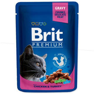 Kapsička BRIT Premium Cat Chicken & Turkey 100g