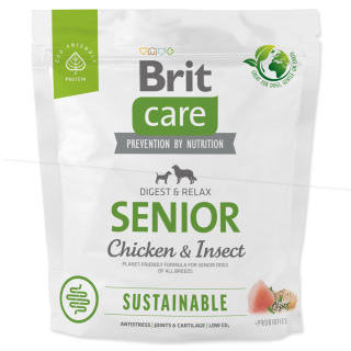 BRIT Care Dog Sustainable Senior Kuře s hmyzem  1kg