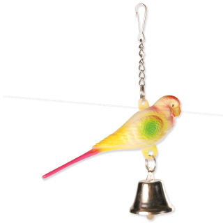 Hračka TRIXIE ptáček se zvonečkem 9 cm (1ks)
