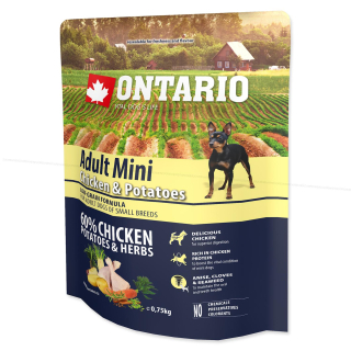 ONTARIO Dog Adult Mini Chicken & Potatoes & Herbs (0,75kg)