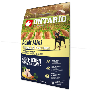 ONTARIO Dog Adult Mini Chicken & Potatoes & Herbs (2,25kg)
