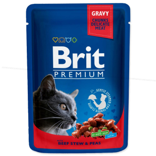 Kapsička BRIT Premium Cat Beef Stew & Peas (100g)