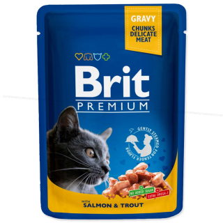 Kapsička BRIT Premium Cat Salmon & Trout (100g)