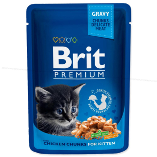 Kapsička BRIT Premium Kitten Chicken Chunks (100g)
